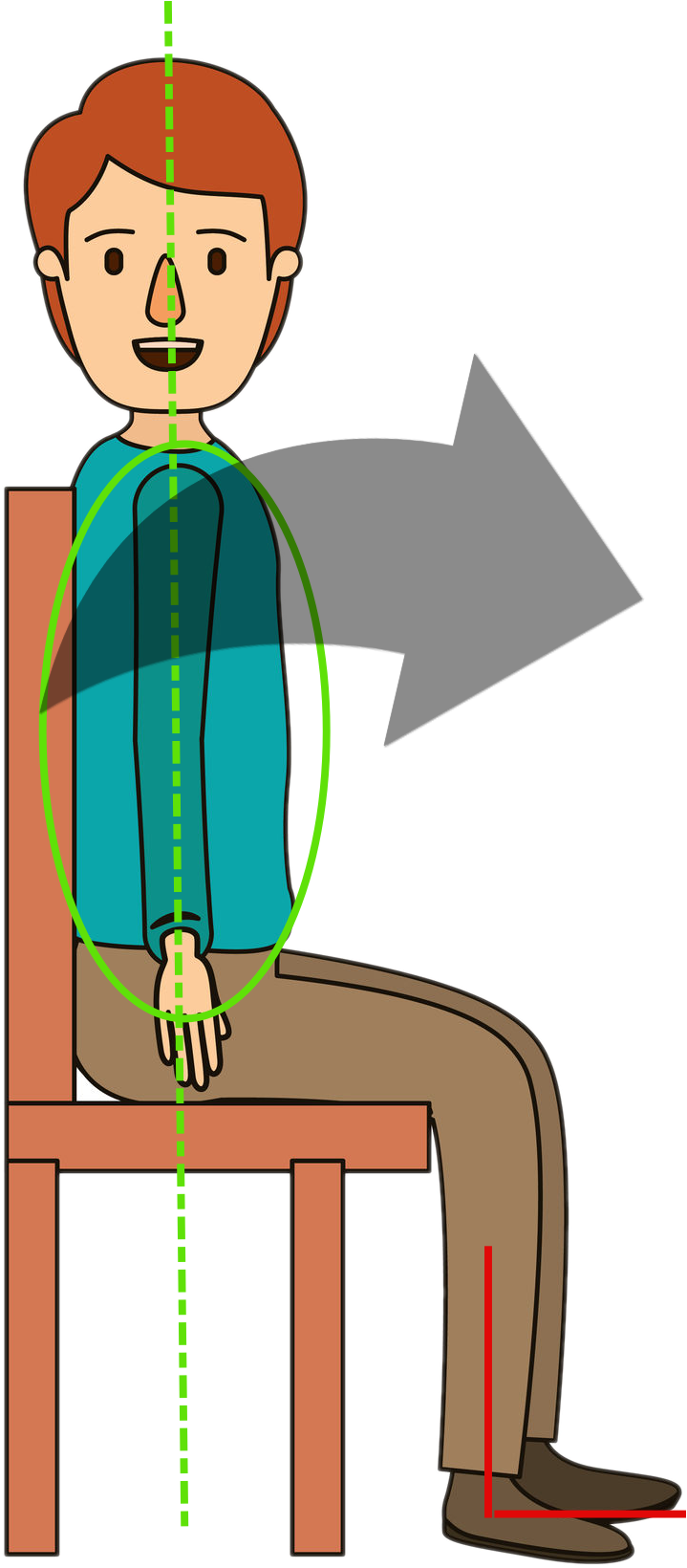 vector image of male sitting