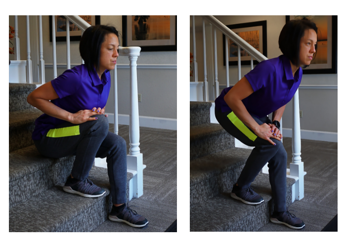 sit to stand exercise with single leg bias