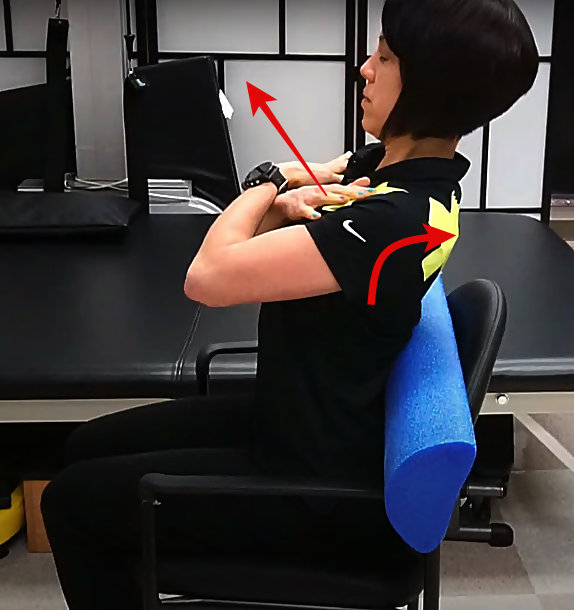 thoracic spine exercise ending position